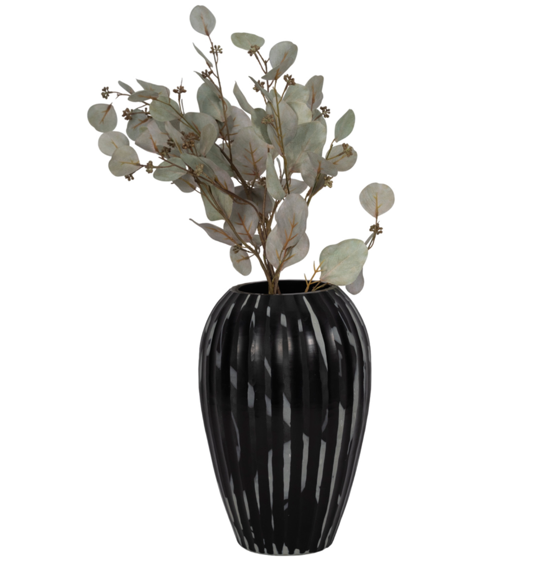 Minerva Glass Vase Black White S