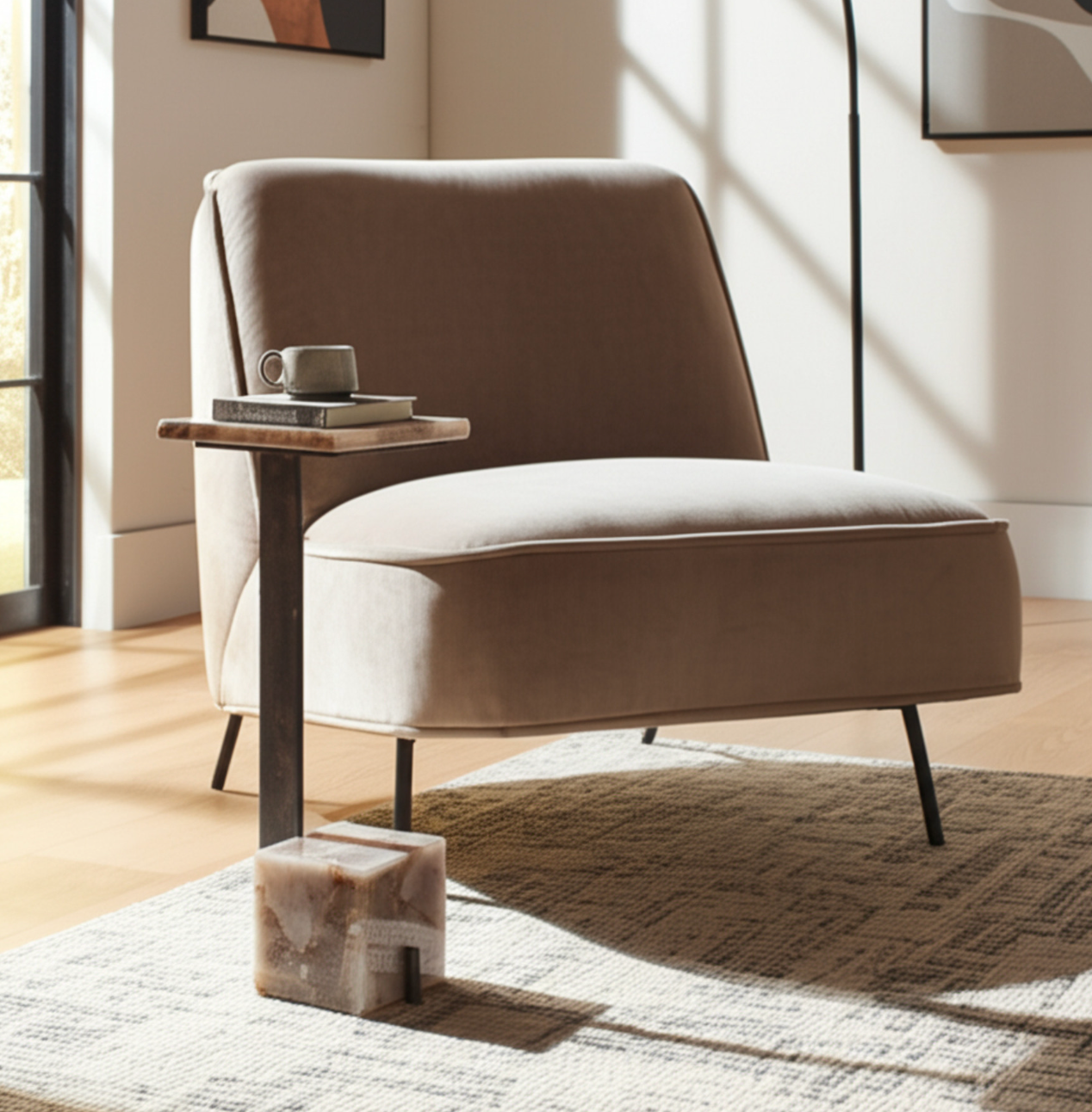 Rolla Smoky Quartz Cocktail Table S