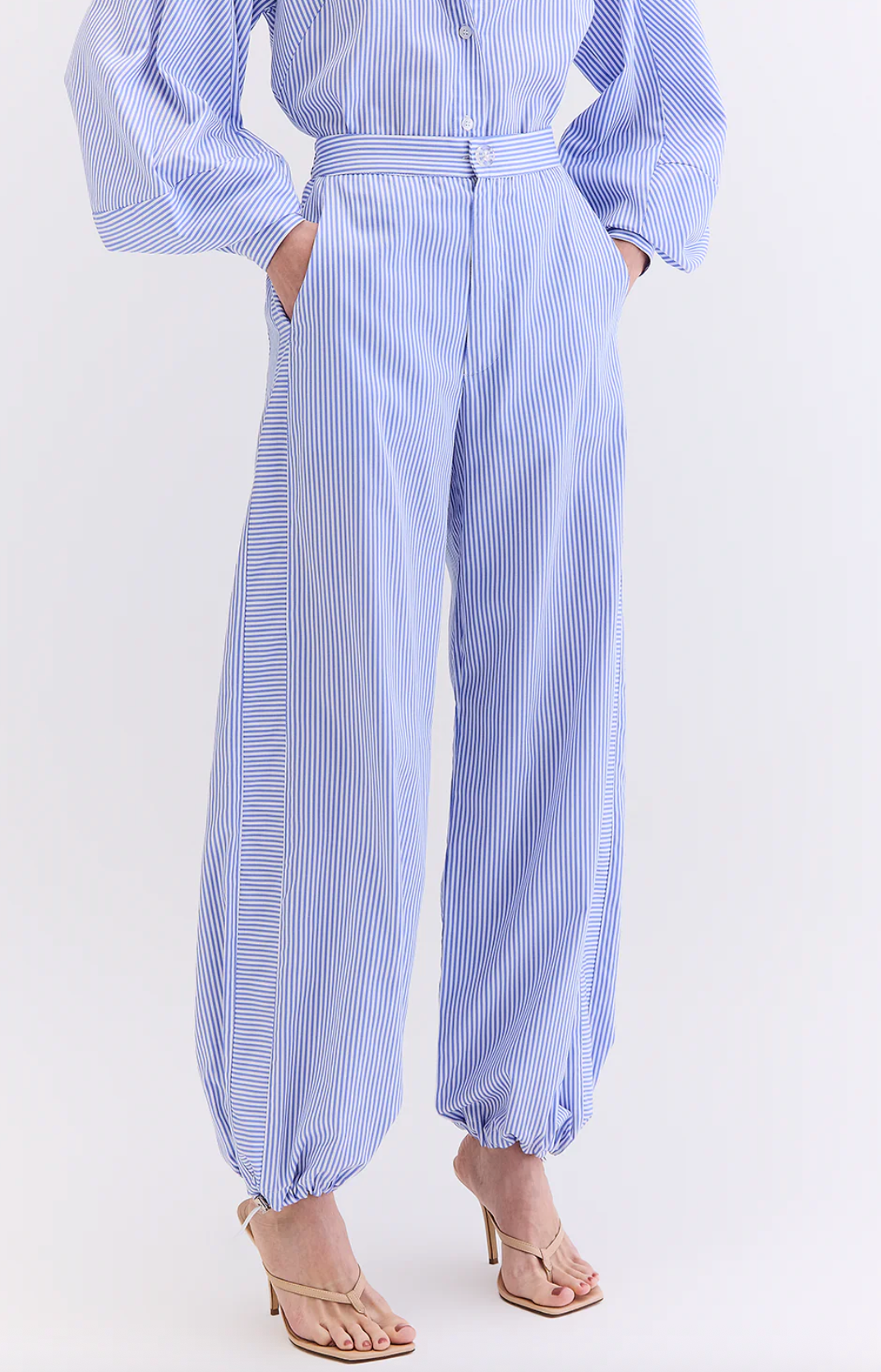 Cara Pant Blue Off White