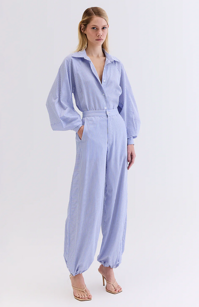 Cara Pant Blue Off White