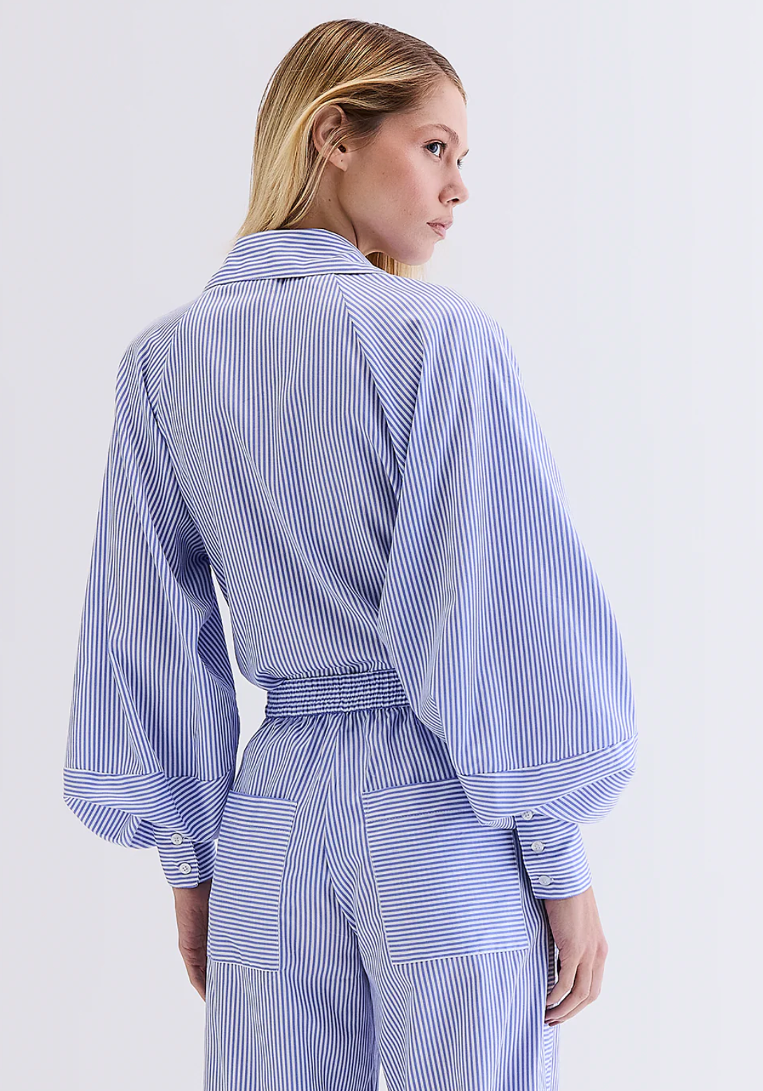 Cara Shirt Blue Off White