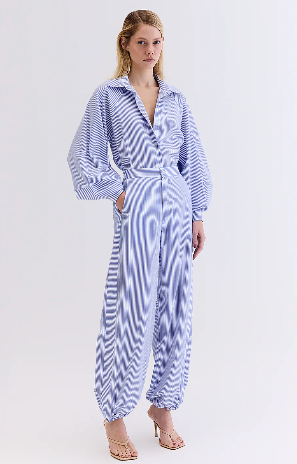 Cara Shirt Blue Off White