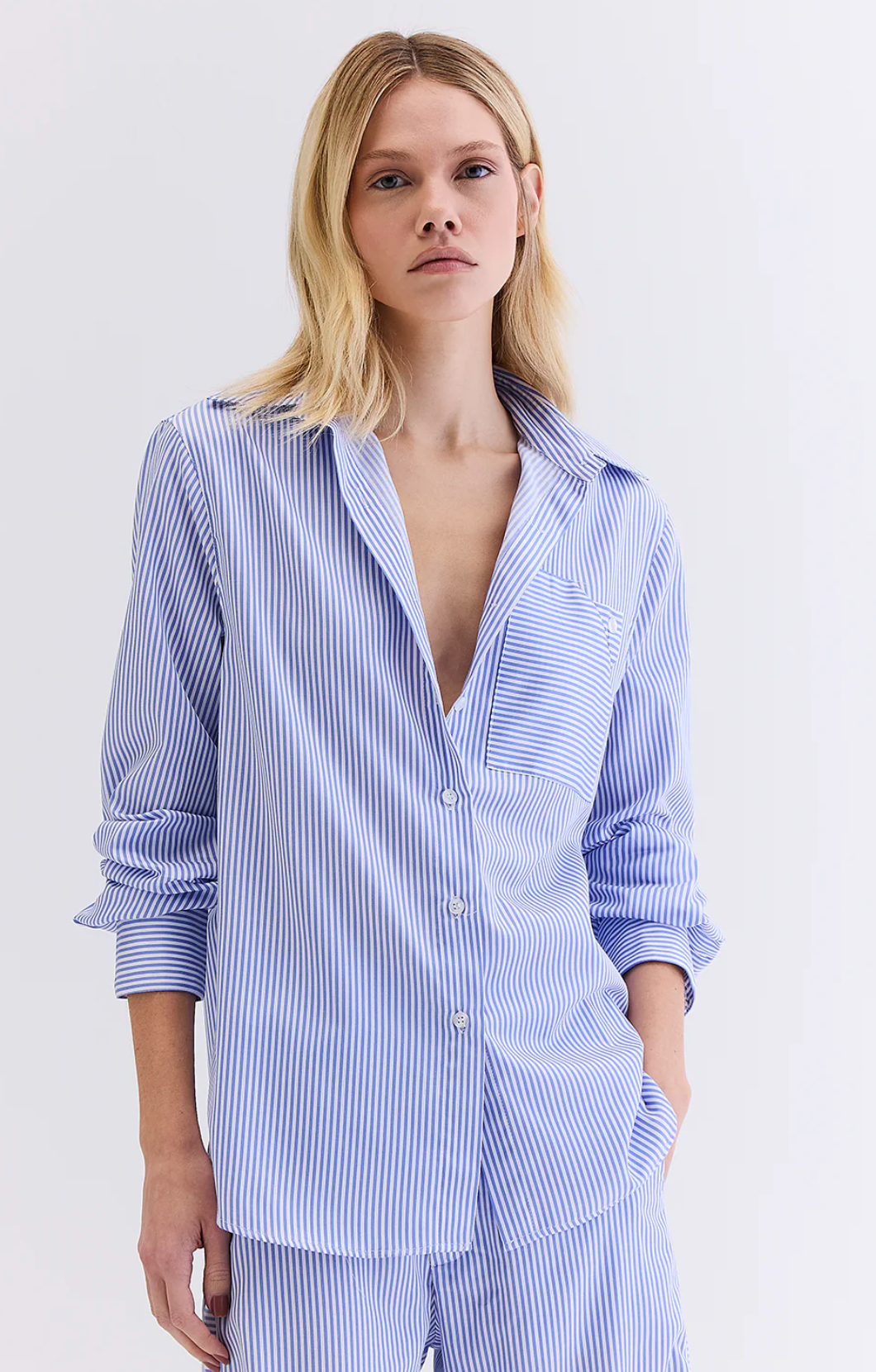 Valen Shirt Blue Off White