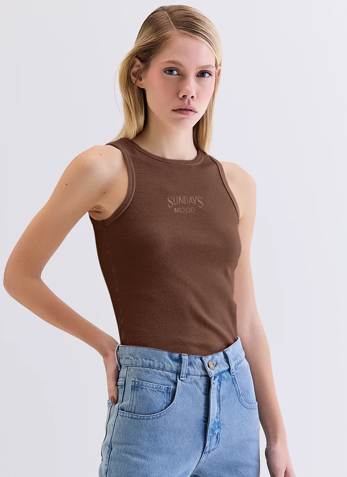Aura Top Brown
