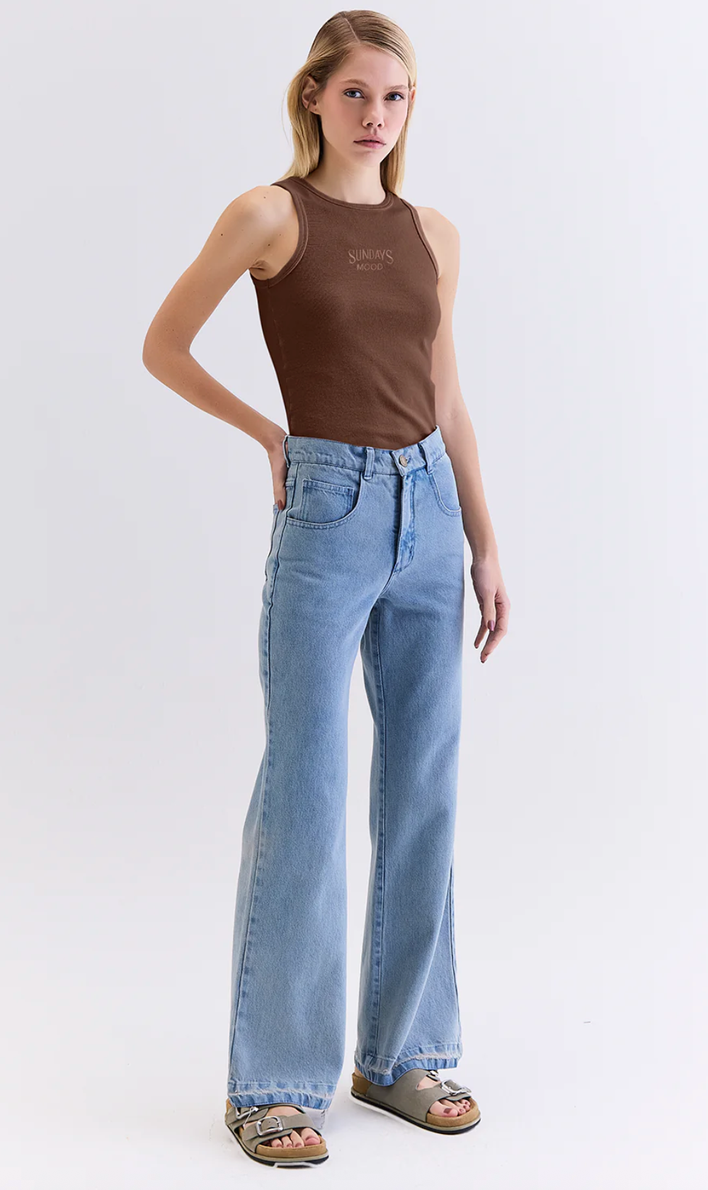 Aura Top Brown