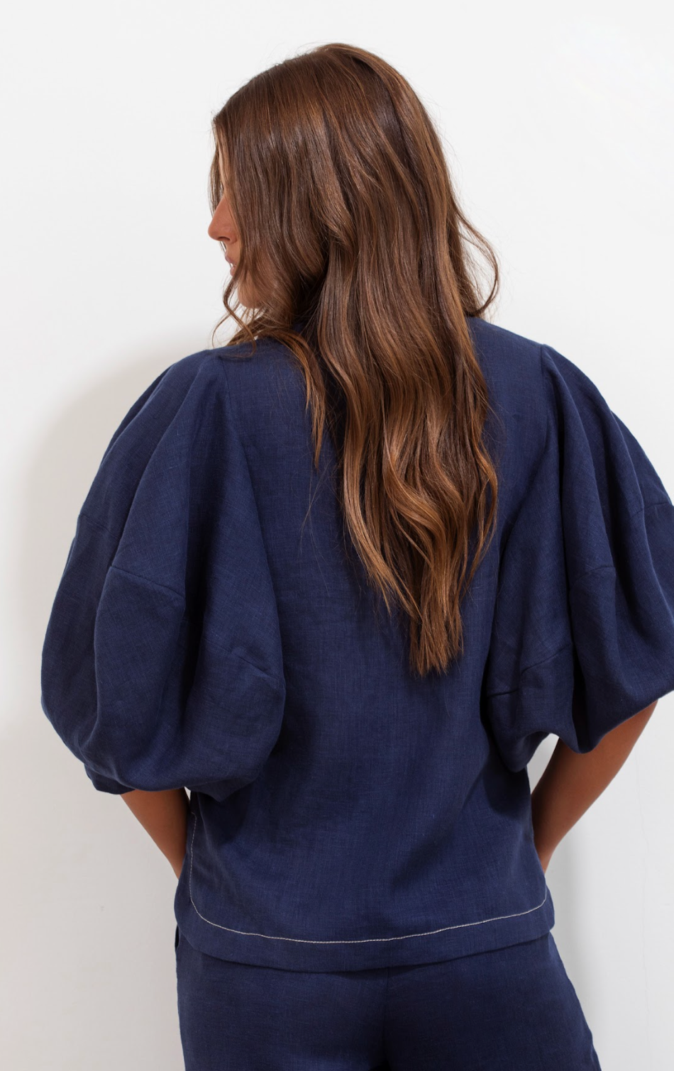 Gerald Lino Shirt Blue Beige