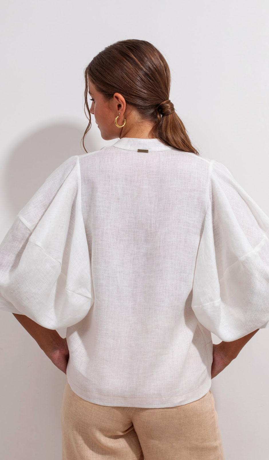 Gerald Lino Shirt Natural Beige