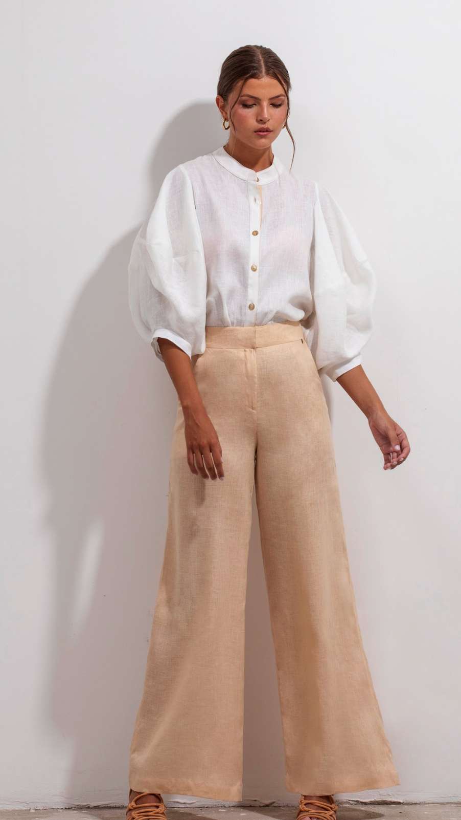 Gerald Lino Shirt Natural Beige