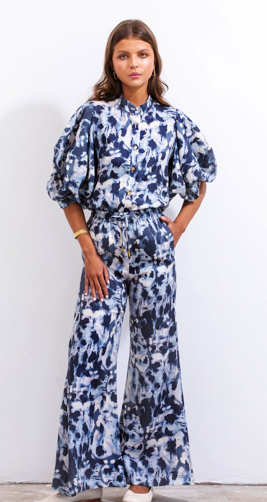 Gerald Lino Shirt Batik Blue