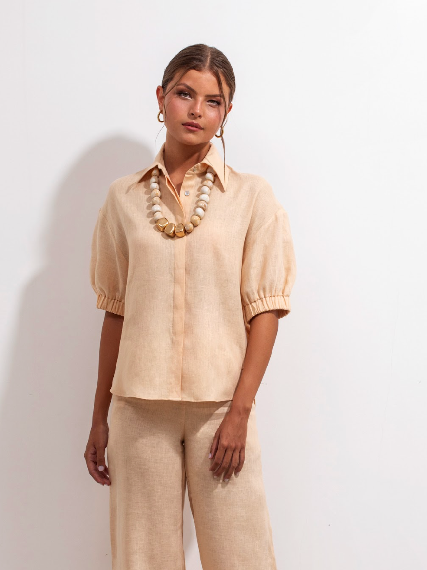 Mar Lino Shirt Beige