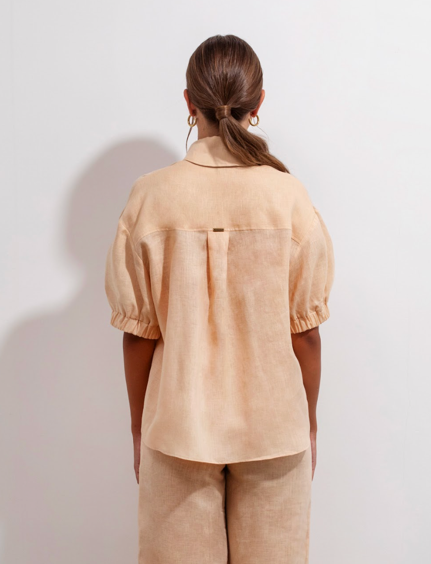Mar Lino Shirt Beige