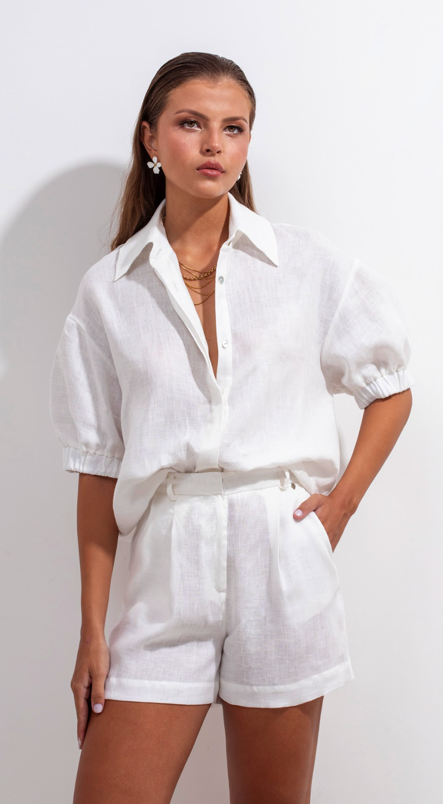 Pilar Short Lino Natural