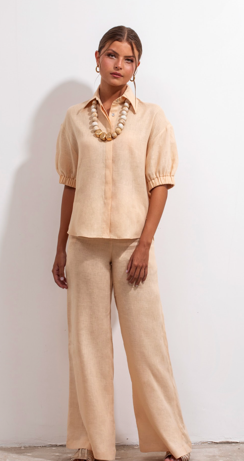 Pilar Pant Lino Beige
