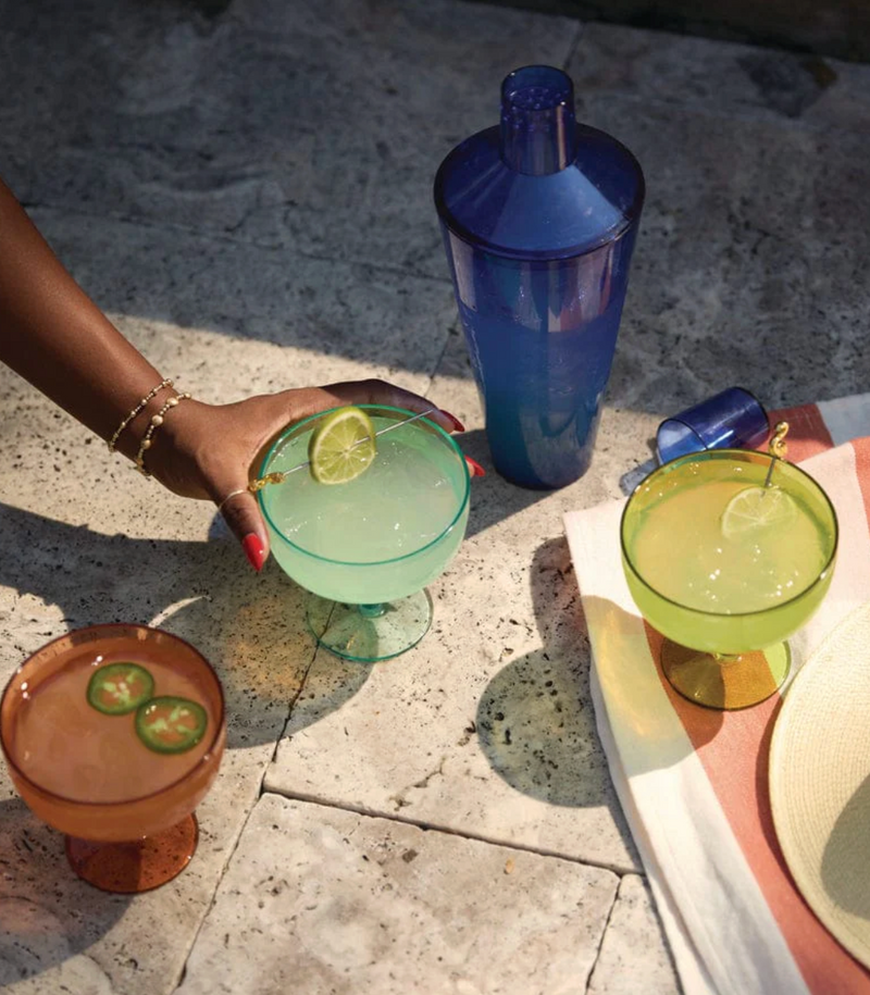 The Rue Margarita Glass Mint Set of 4