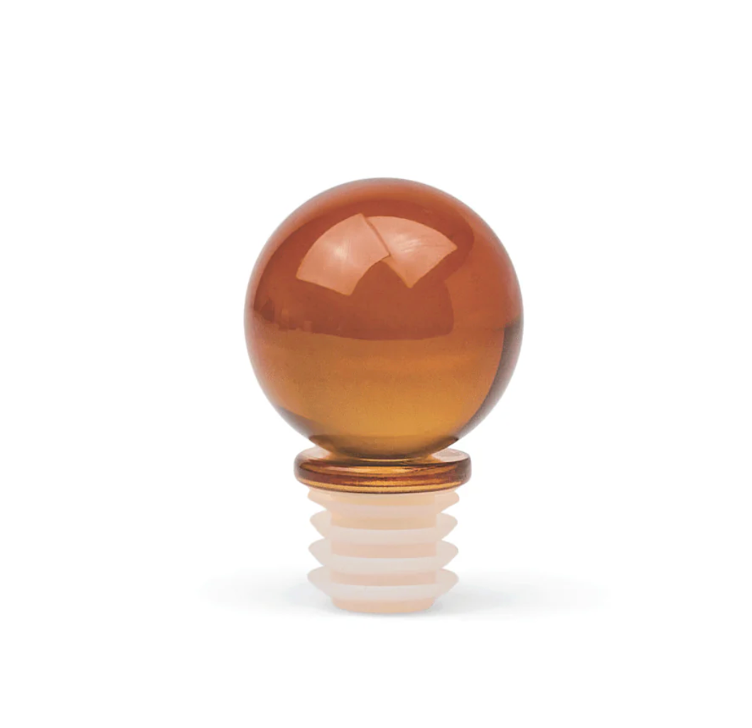 The Moony Glass Bottle Stopper Amber