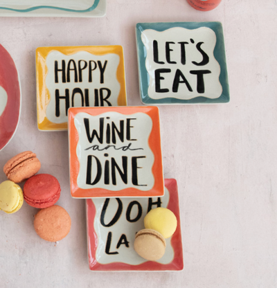 Dish with Wax Relief Culinary Saying