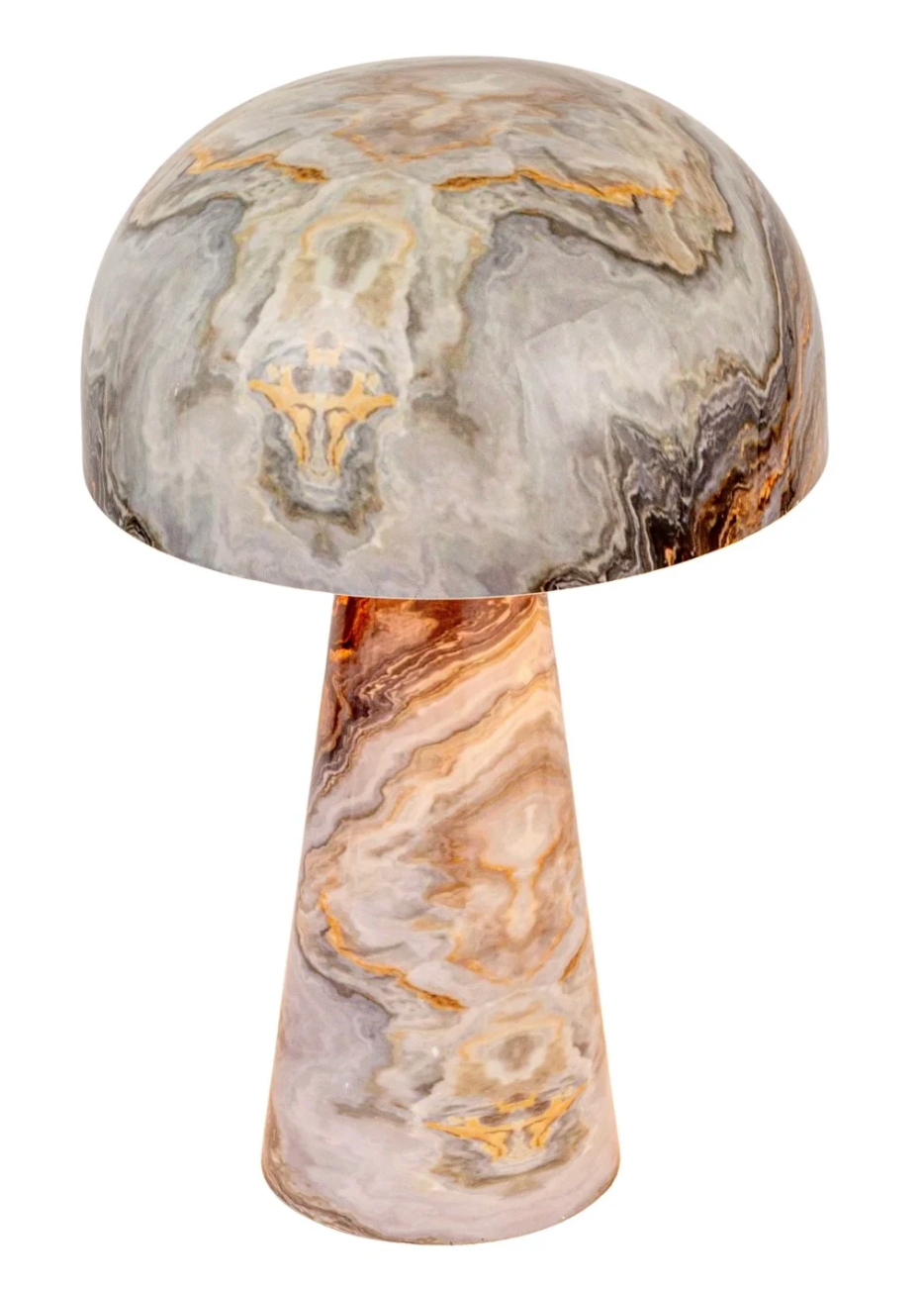 Enameled Metal Table Lamp with Inline Switch Marbled