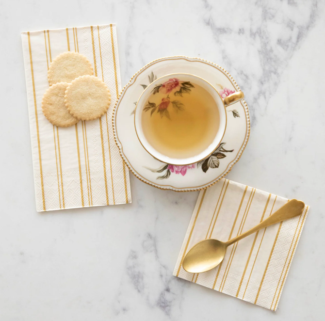 Antique Gold Stripe Napkin