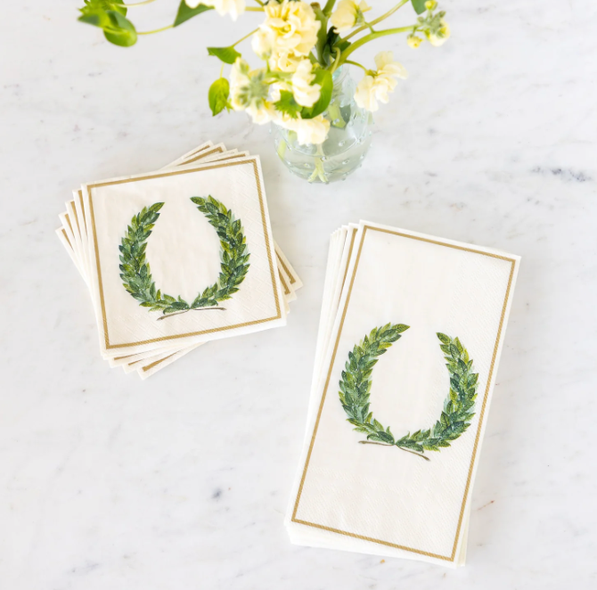 Laurel Wreath Cocktail Napkin