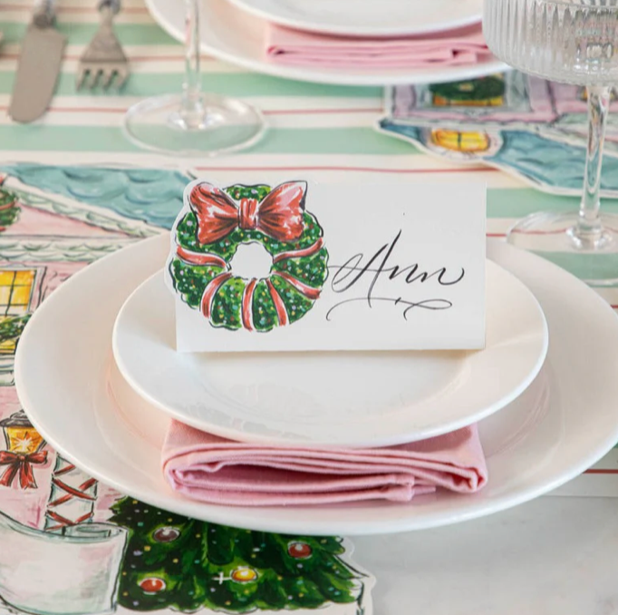 Holiday Wreath Place Card