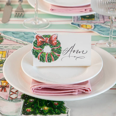 Holiday Wreath Place Card