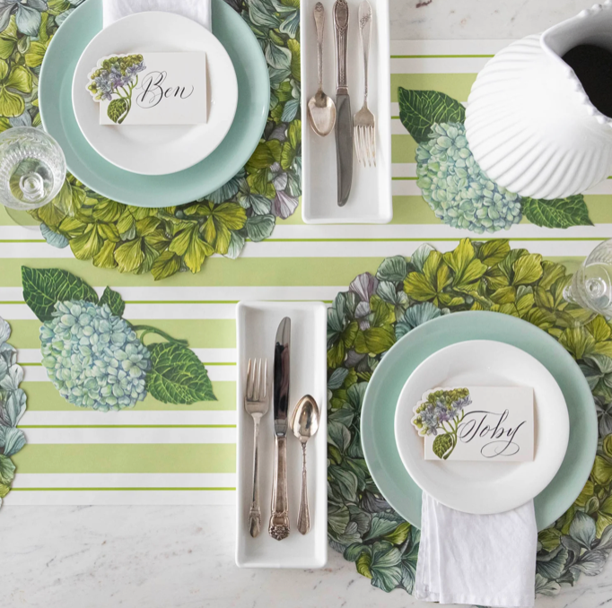 Green Awning Stripe Runner 20 X 25in