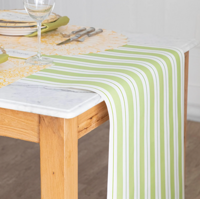 Green Awning Stripe Runner 20 X 25in