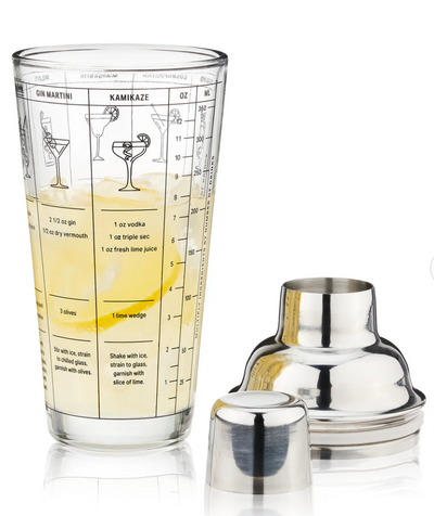 Glass Recipe Cocktail Shaker