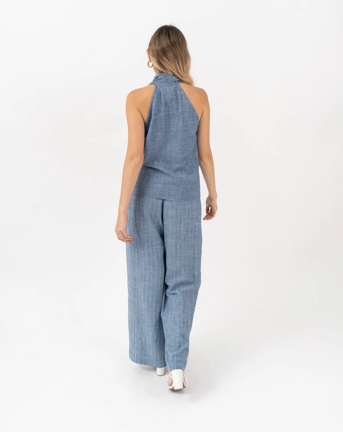 Diora Stripe Pant Blue