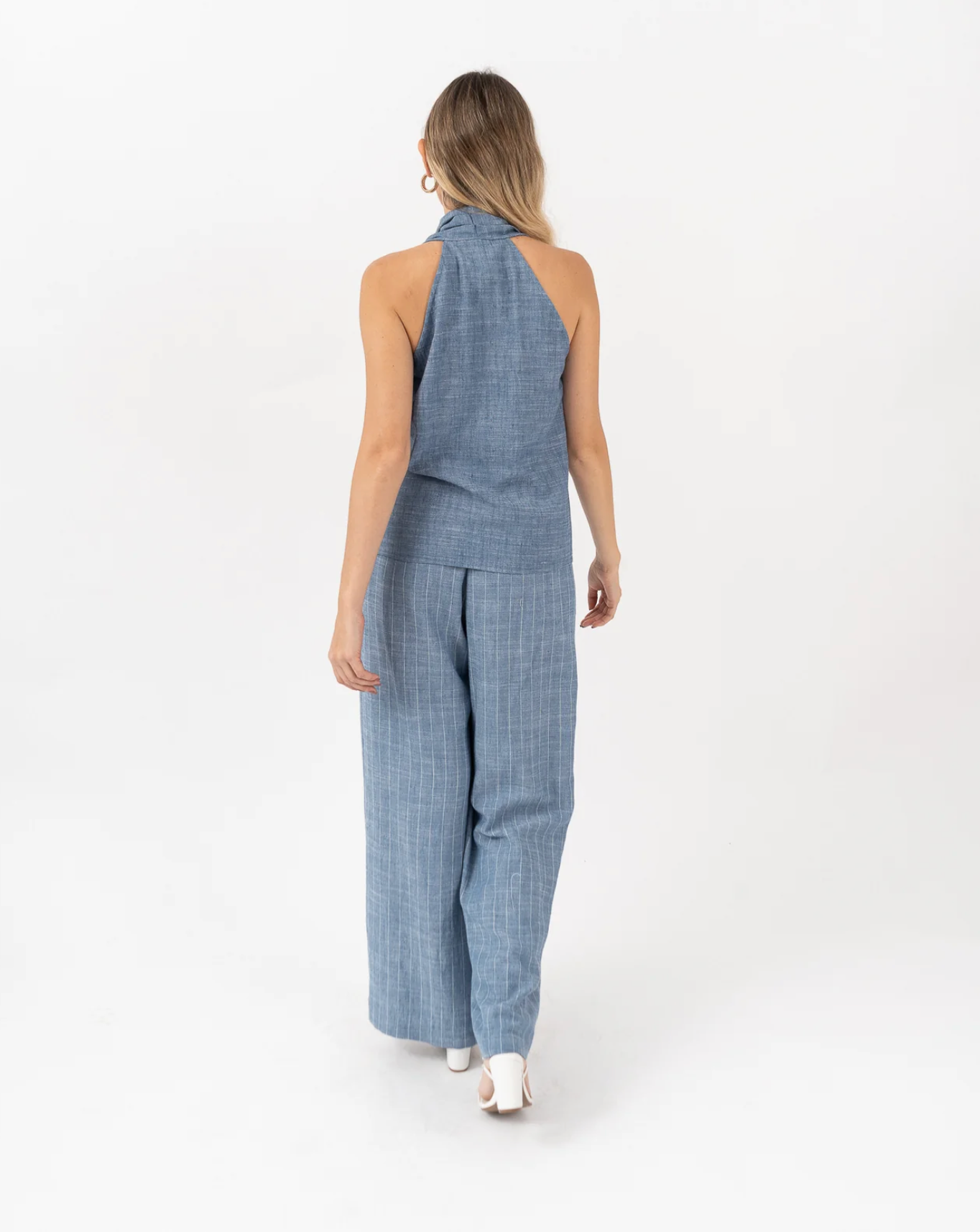 Diora Stripe Pant Blue