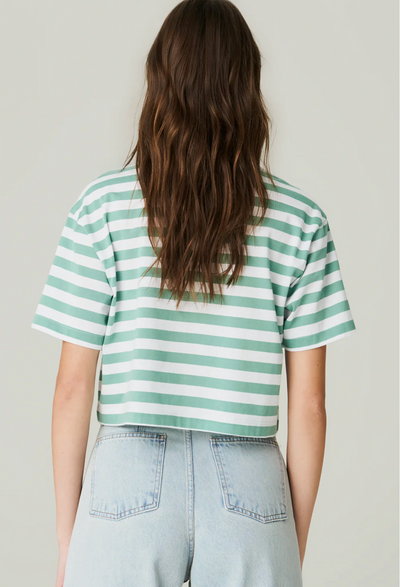 Galia Tshirt Stripe Green White