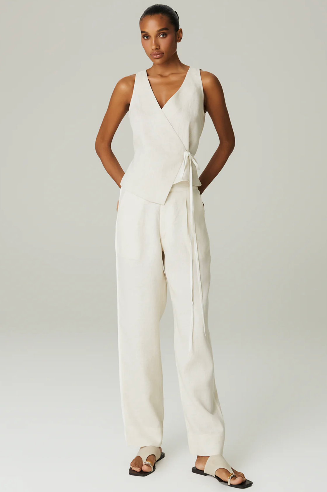 Aurora Pant Beige White