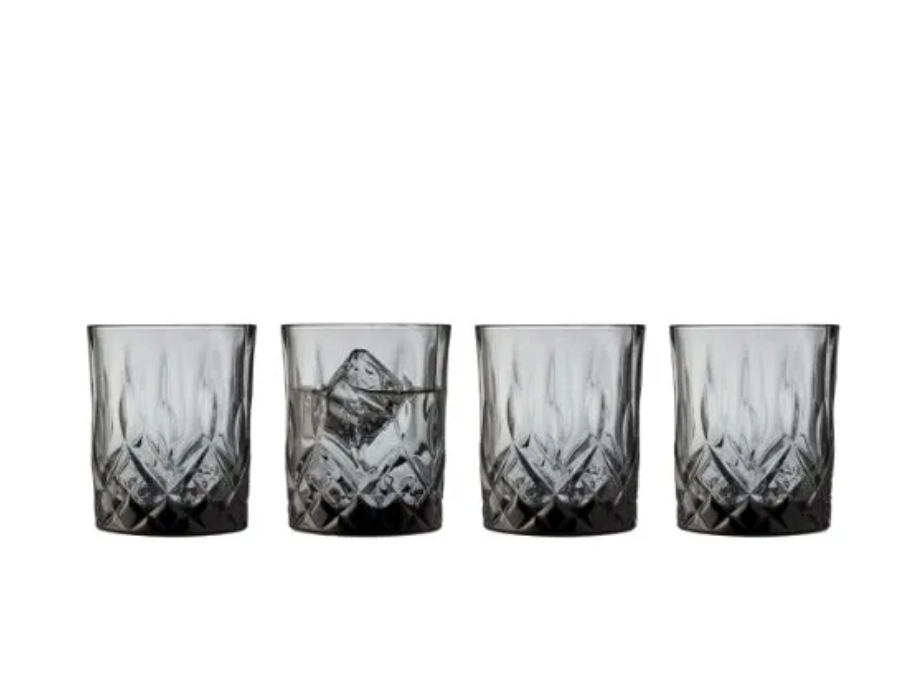 Whisky glass Sorrento 32 cl 4 pcs Smoke