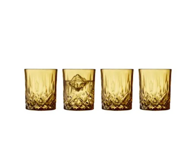 Whisky glass Sorrento 32 cl 4 pcs Amber