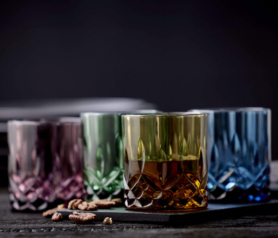Whisky glass Sorrento 32 cl 4 pcs Amber