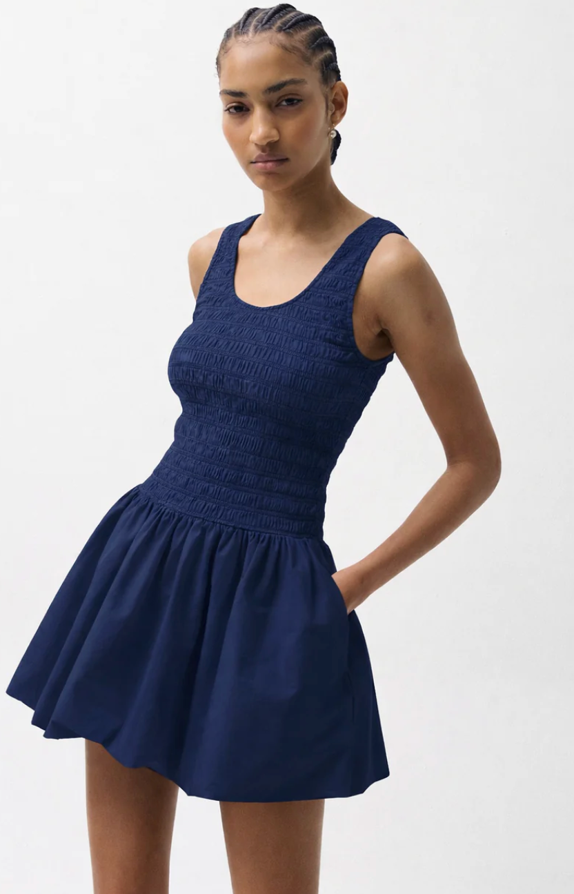 Ilona Bubble Hem Dress Peacoat