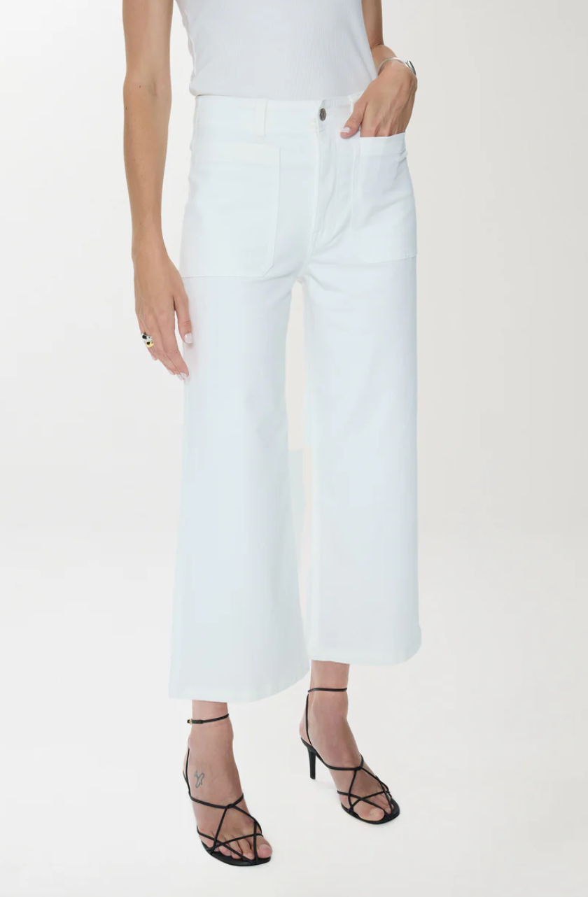 Zooey Patch Pocket Utility Pant Le Blanc