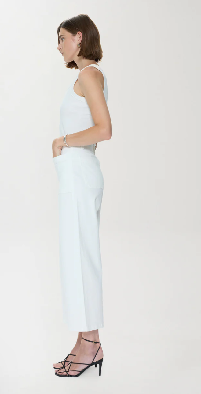 Zooey Patch Pocket Utility Pant Le Blanc