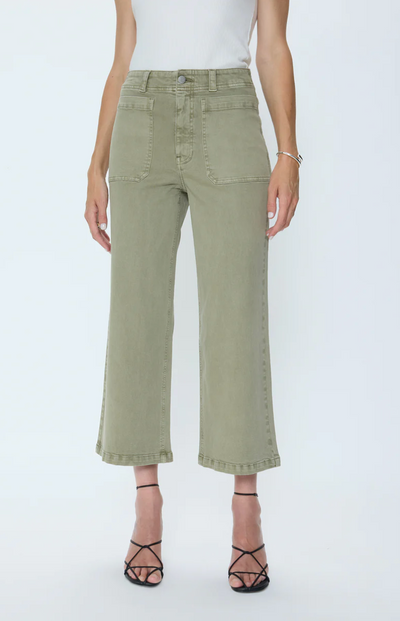 Zooey Patch Pocket Utility Pant Slate Green