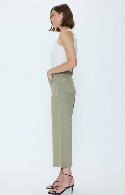 Zooey Patch Pocket Utility Pant Slate Green
