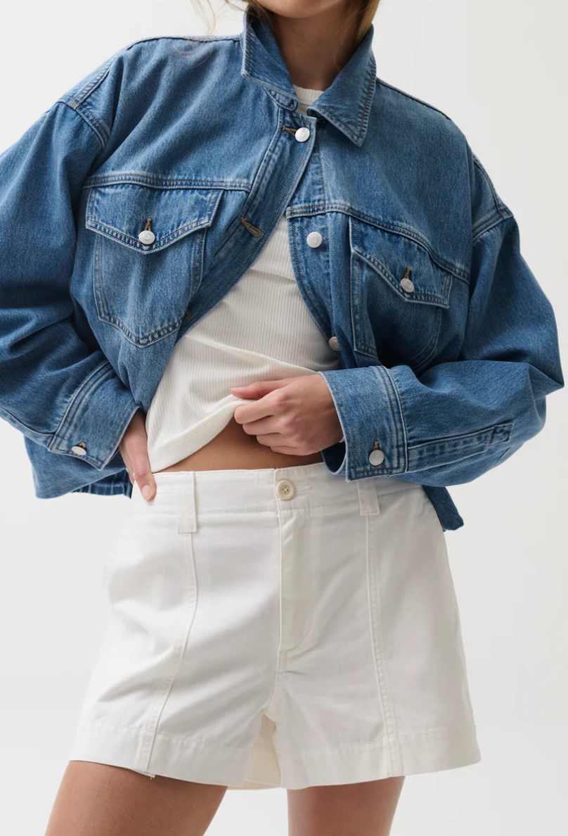 Mason Relaxed Utility Short White