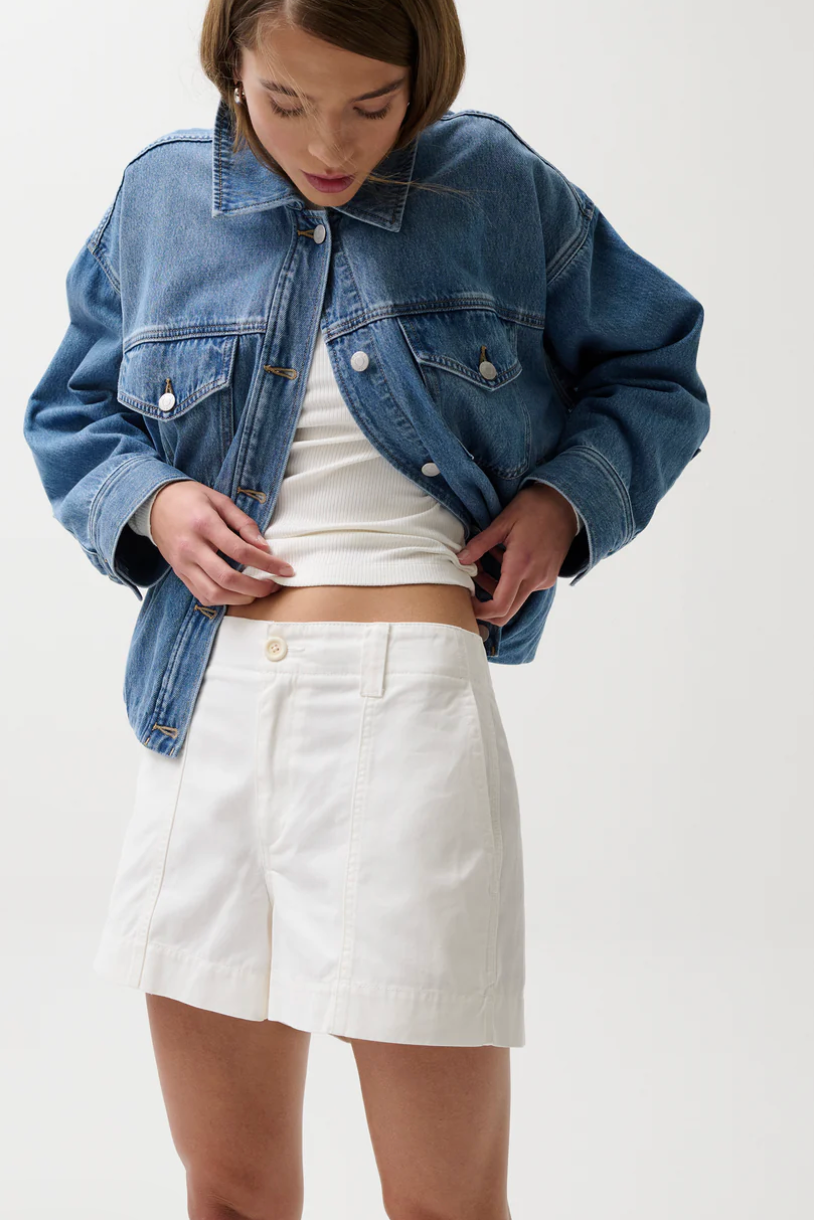 Mason Relaxed Utility Short White