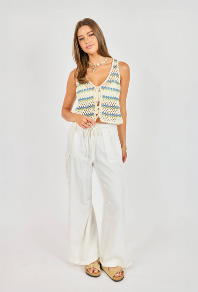 Stairsteps Crochet Vest Multi