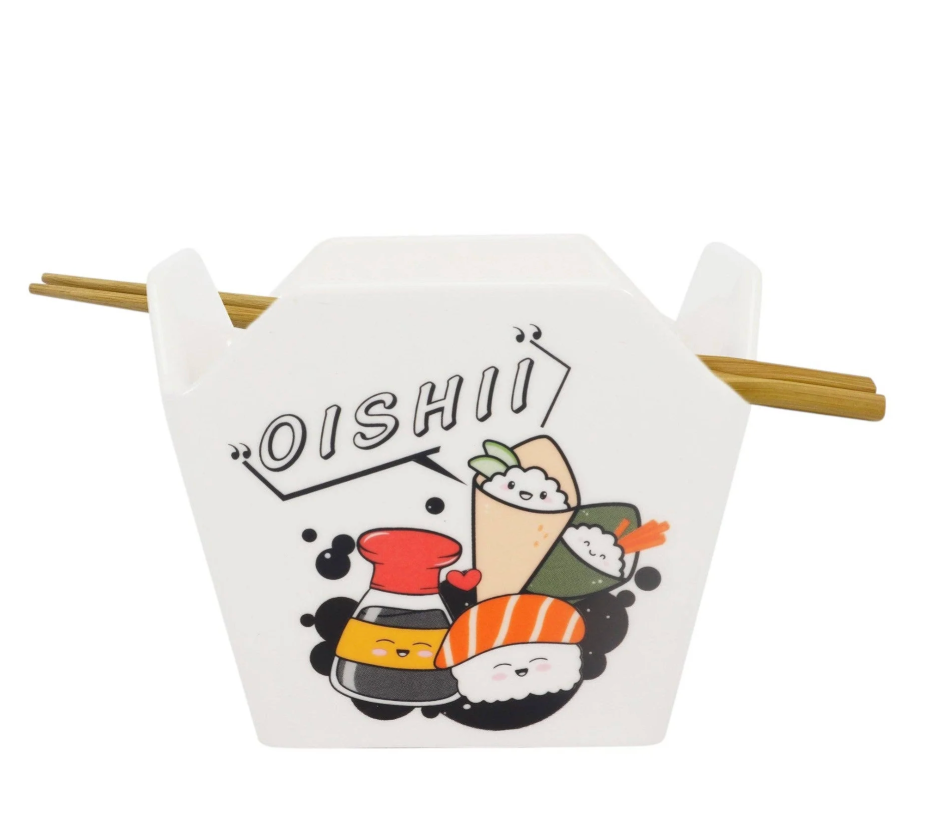 Takeout Box Serving Bowl With Chopsticks Oishii