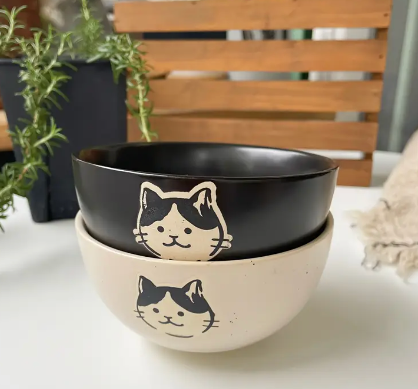 Cat Porcelain Rice Bowl