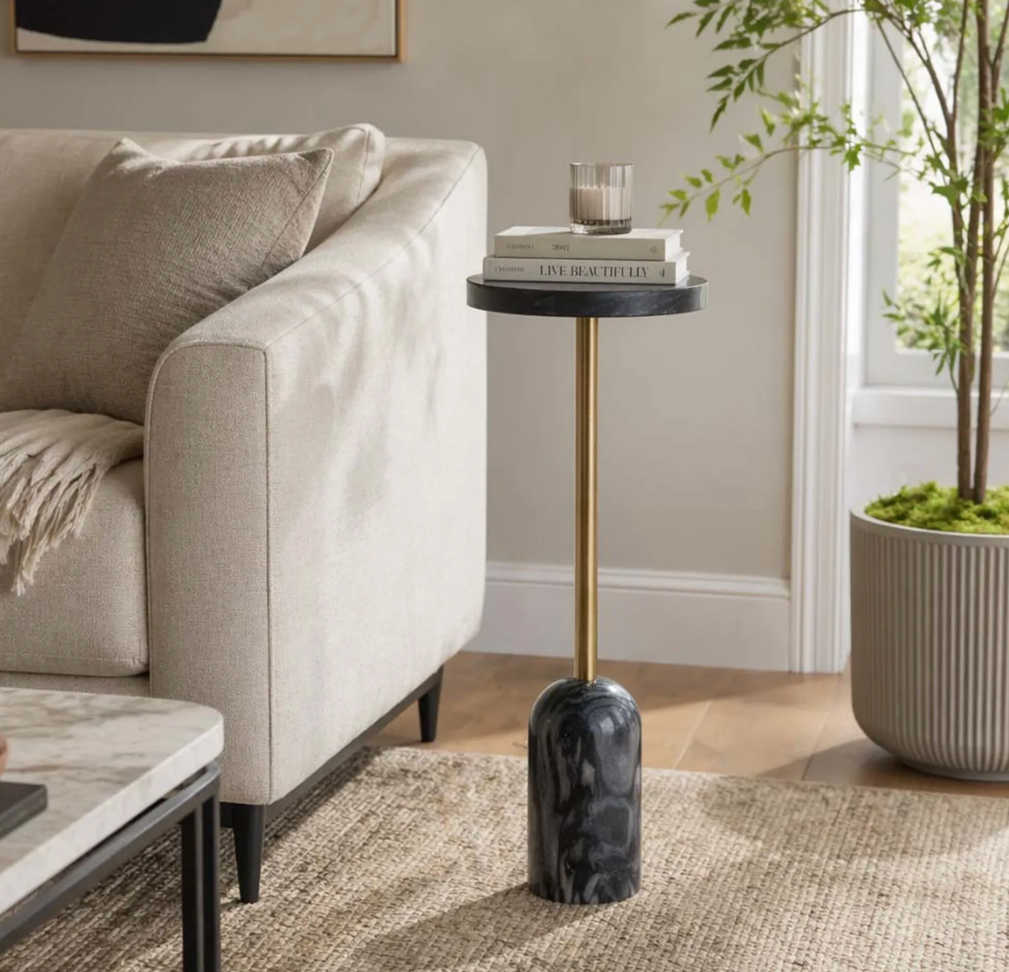 Oxford Tall Marble Table