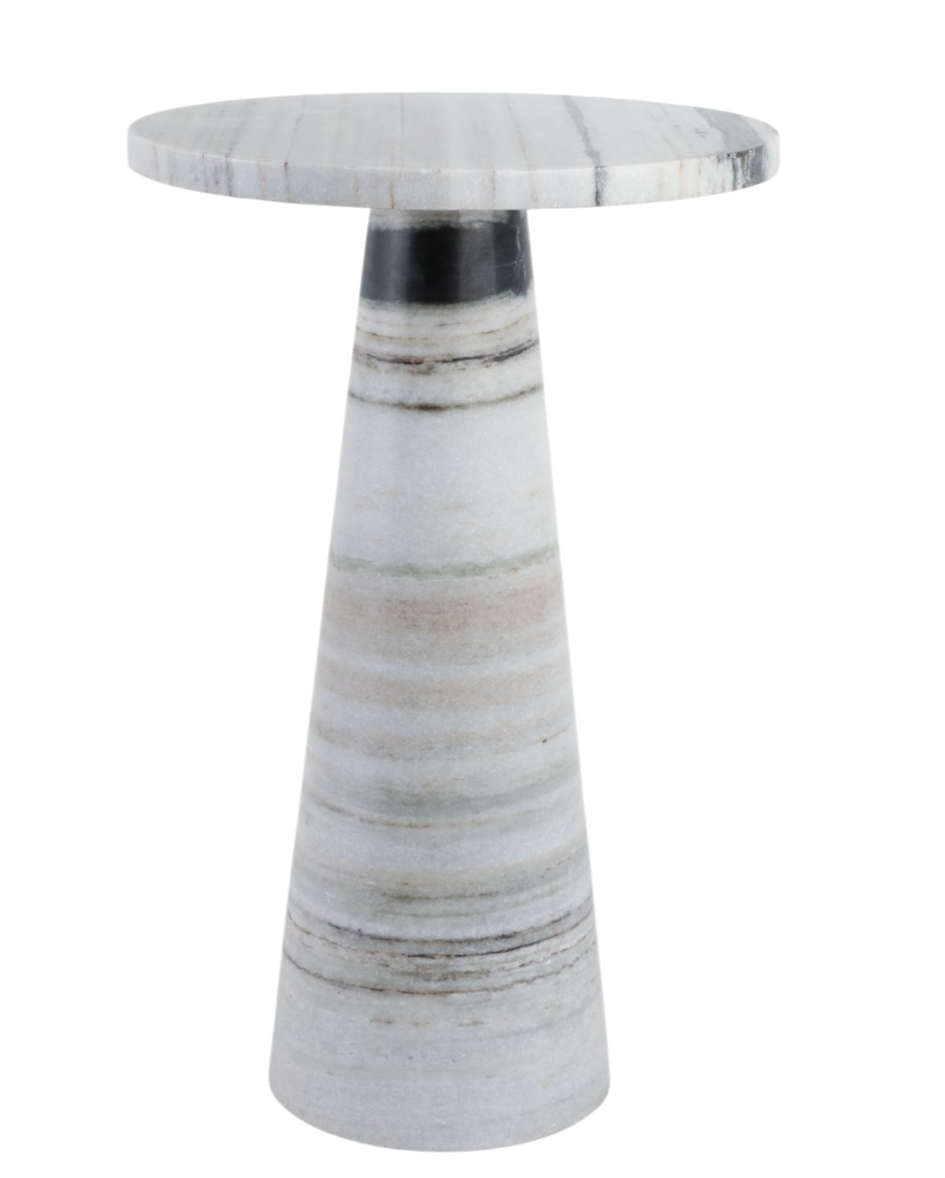 Panda Stone Marble Accent Table Multi