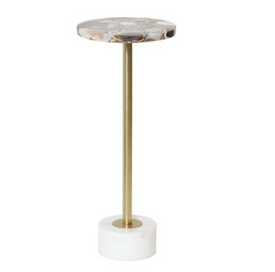 Cannes Agate and Marble Accent Table
