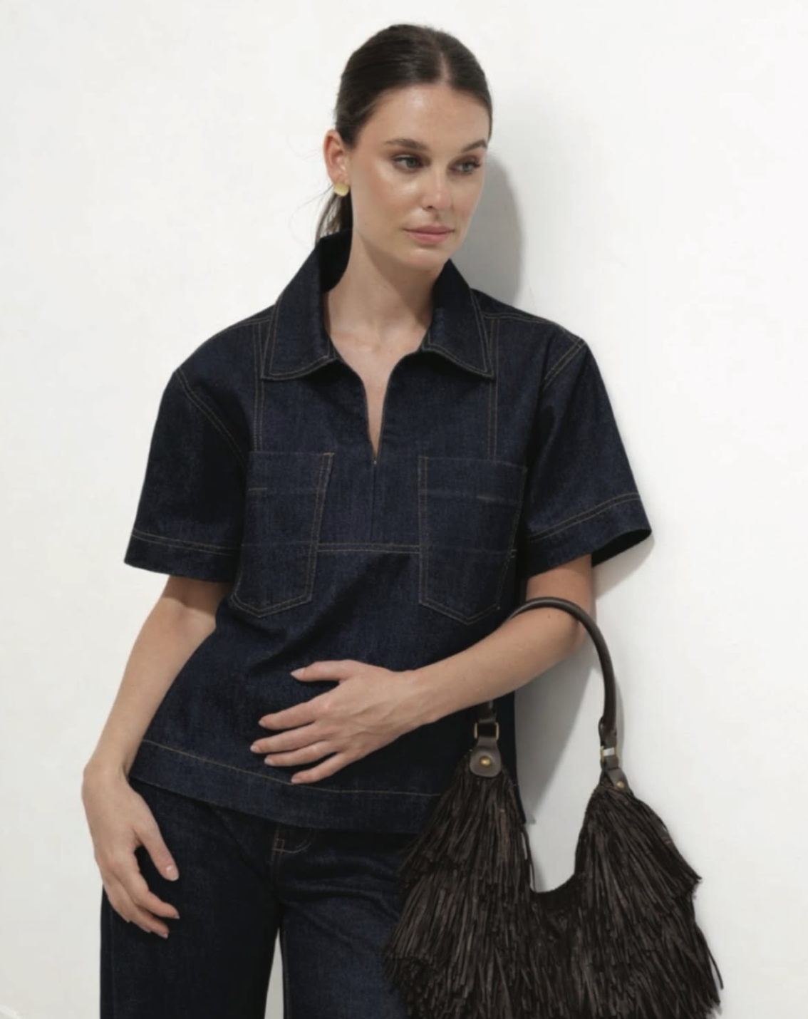 Paula Blouse Indigo Denim