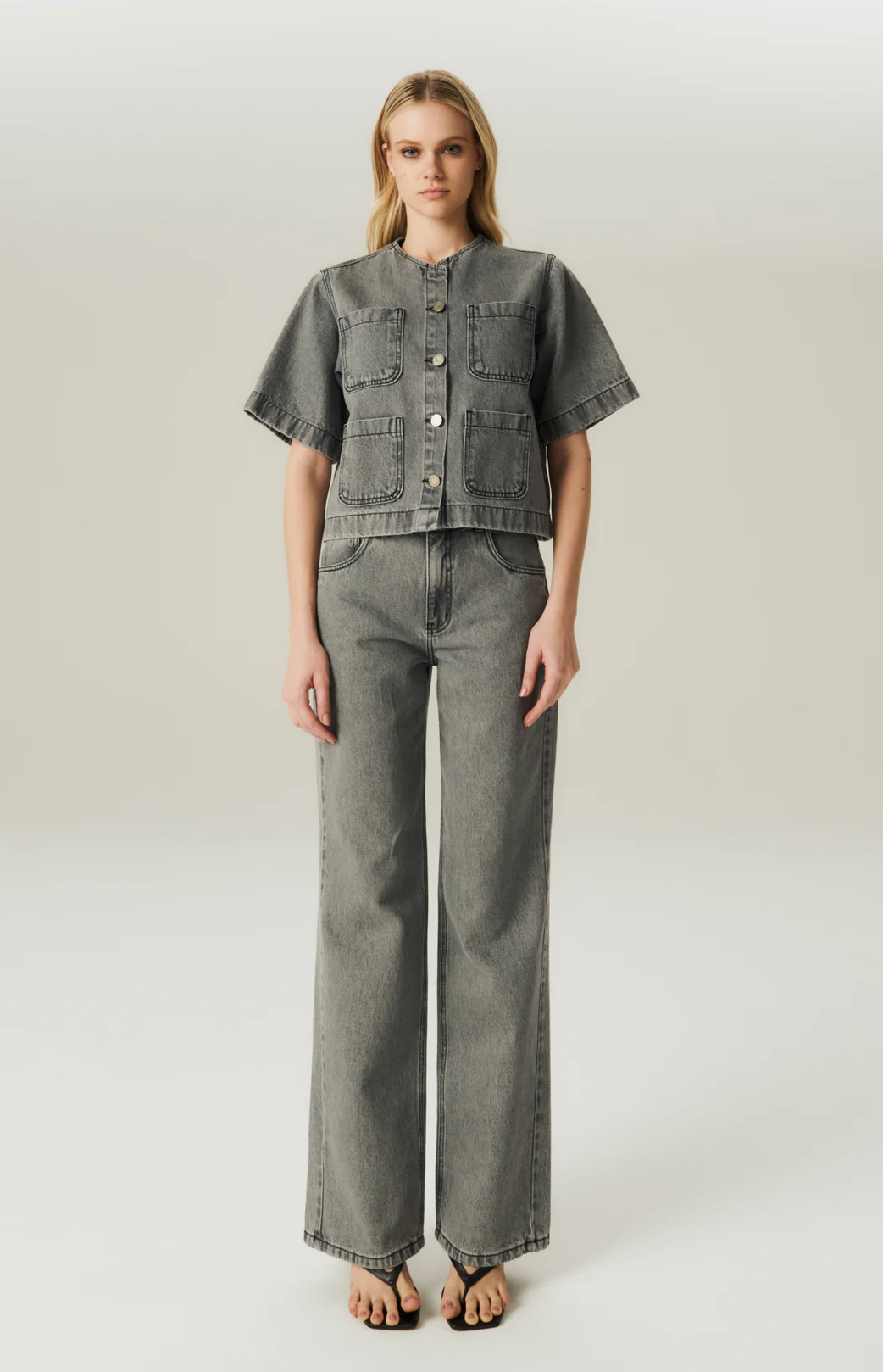 Lint Shirt Jeans Grey